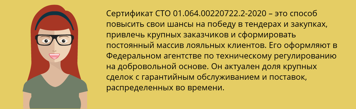 Получить сертификат СТО 01.064.00220722.2-2020 в Чайковский
